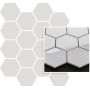 Paradyż mozaika ścienna 22x25,5 cm uniwersalna prasowana hexagon grys szara zdj.1