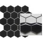 Paradyż mozaika ścienna 22x25,5 cm uniwersalna prasowana hexagon czarna zdj.1