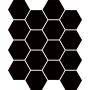Paradyż mozaika ścienna 22x25,5 cm uniwersalna prasowana hexagon czarna zdj.2