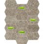 Tubądzin Lemon Stone mozaika ścienna 29,8x25 cm szary mat/zielony zdj.1