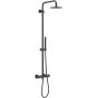 Actima Round Termo zestaw prysznicowy ścienny termostatyczny z deszczownicą czarny mat ARAC.SY.107BL zdj.1