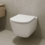 Aquavea Unico miska WC z deską wolnoopadającą wisząca bez kołnierza ze spłukiwaniem wirowym biały połysk UNICOBI zdj.13