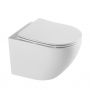 Aquavea Polus miska WC z deską wolnoopadającą wisząca bez kołnierza spłukiwanie wirowe biały połysk POLUSB zdj.1