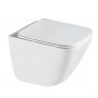 Aquavea Unico miska WC z deską wolnoopadającą wisząca bez kołnierza ze spłukiwaniem wirowym biały połysk UNICOBI zdj.3