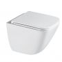 Aquavea Unico miska WC z deską wolnoopadającą wisząca bez kołnierza ze spłukiwaniem wirowym biały połysk UNICOBI zdj.7