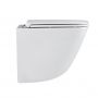 Aquavea Unico miska WC z deską wolnoopadającą wisząca bez kołnierza ze spłukiwaniem wirowym biały połysk UNICOBI zdj.9