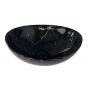 Aquavea Miel umywalka 37x29,5 cm owalna nablatowa czarna MIELCZ zdj.1