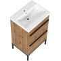 Astor Alba umywalka z szafką 50 cm dąb wotan AM-AUB-502-2N zdj.3