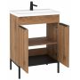 Astor Alba umywalka z szafką 60 cm dąb wotan AM-AUB-612-2N zdj.2
