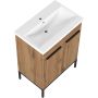 Astor Alba umywalka z szafką 60 cm dąb wotan AM-AUB-612-2N zdj.3