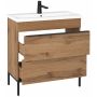 Astor Alba umywalka z szafką 80 cm dąb wotan AM-AUB-802-2N zdj.2