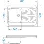 Alveus Classic 30 L Set Special 80x60 cm zlewozmywak wariant specjalny ekonomiczny stal satyna 1009328KF zdj.2