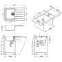 Alveus Cadit zlewozmywak granitowy 79x50 cm Granital czarny 1148159 zdj.2