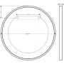 Axor Universal Circular lustro 60 cm okrągłe biały mat 42848700 zdj.2
