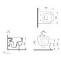 Zestaw Bocchi V-Tondo miska WC z deską sedesową wolnoopadającą i stelaż podtynkowy Grohe Rapid SL z przyciskiem spłukującym Skate chrom błyszczący (14170010129, A0336001, 38539001, 38732000) zdj.4