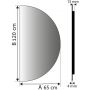 BD Art Luna lustro 65x120 cm półokrągłe z oświetleniem 301210000374 zdj.2