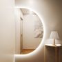 Baltica Design Tiny Border Semi Round lustro 100x70 cm z oświetleniem biały zdj.2