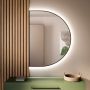Baltica Design Tiny Border Semi Round Bright lustro 130x65 cm czarne barwa światła neutralna zdj.2
