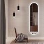 Baltica Design Tiny Border Pastille lustro 40x80 cm owalne kolor ramy czarny barwa światła ciepła z włącznikiem bezdotykowym zdj.2