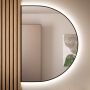 Baltica Design Tiny Border Semi Round Bright lustro 140x80 cm czarne barwa ciepła zdj.3