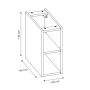 Comad Coast Evoke szafka 20x44,5x46 cm dąb ICONIC OAK COAST EVOKE 81-01-A zdj.4