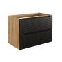 Comad Luxor Black szafka 80x46x57 cm czarna-dąb LUXOR BLACK 82-80-2S zdj.1