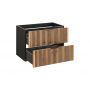 Comad Xilo szafka 80x46x57 cm podumywalkowa wisząca czarna-dąb XILO BLACK WOTAN 82-80-D-2S zdj.1