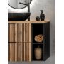 Comad Xilo szafka 80x46x57 cm podumywalkowa wisząca czarna-dąb XILO BLACK WOTAN 82-80-D-2S zdj.10