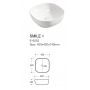Comad Smile umywalka 41x41 cm nablatowa kwadratowa biały połysk UM-6252SMILE40DP zdj.4