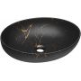 Comad Mona umywalka 51x39 cm owalna nablatowa czarna UN-MONA-MB12 zdj.1