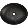 Comad Mona umywalka 51x39 cm owalna nablatowa czarna UN-MONA-MB12 zdj.4