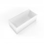 Cristalstone Linea Ideal wanna wolnostojąca 170x80 cm prostokątna biała W1700-WRT12BEZPRZELEWU zdj.4
