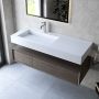 Cristalstone Linea Ideal umywalka 120x45 cm prostokątna biały U1200-MBLOLC zdj.6
