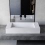 Cristalstone Linea Diago umywalka 70x30 cm prostokątna nablatowa biała U700-MCOLCW zdj.5