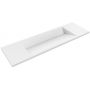 Cristalstone Linea Diago umywalka 100x30 cm prostokątna wpuszczana-z blatem biała U1000-MCOLCW/CR zdj.1
