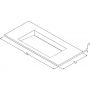 Cristalstone Linea Ideal umywalka 100x45 cm wpuszczana prostokątna biały U1000-MCOLC/CR/BO zdj.2