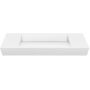 Cristalstone Linea Diago umywalka 100x30 cm prostokątna nablatowa-z blatem biała U1000-MCOLCW zdj.3