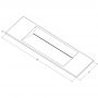 Cristalstone Linea Diago umywalka 100x30 cm prostokątna wpuszczana-z blatem biała U1000-MCOLCW/CR zdj.2