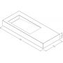 Cristalstone Linea Ideal umywalka 110x45 cm ścienna prostokątna biały U1100-MBLOLB/BO zdj.2