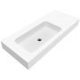 Cristalstone Linea Simpla umywalka 110x45 cm prostokątna ścienna-z blatem biała U1100-MBLOT/BO zdj.4