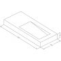 Cristalstone Linea Ideal umywalka 110x45 cm ścienna prostokątna biały U1100-MBPOLB/BO zdj.2