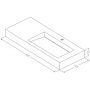 Cristalstone Linea Ideal umywalka 110x45 cm ścienna prostokątna biały U1100-MBPOLC zdj.2
