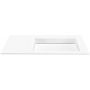 Cristalstone Linea Ideal umywalka 110x45 cm wpuszczana prostokątna biały U1100-MBPOLC/CR/BO zdj.4