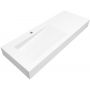 Cristalstone Linea Ideal umywalka 120x45 cm prostokątna ścienna-z blatem biała U1200-MBLOLB zdj.4