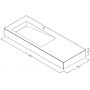 Cristalstone Linea Ideal umywalka 120x45 cm prostokątna ścienna-z blatem biała U1200-MBLOLB zdj.2