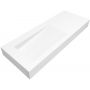 Cristalstone Linea Ideal umywalka 120x45 cm ścienna prostokątna biały U1200-MBLOLB/BO zdj.4
