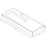 Cristalstone Linea Ideal umywalka 120x45 cm prostokątna biały U1200-MBLOLC zdj.2