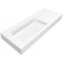 Cristalstone Linea Ideal umywalka 120x45 cm ścienna prostokątna biały U1200-MBLOLC/BO zdj.4