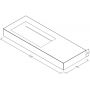 Cristalstone Linea Ideal umywalka 120x45 cm ścienna prostokątna biały U1200-MBLOLC/BO zdj.2