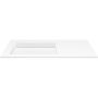 Cristalstone Linea Ideal umywalka 120x45 cm wpuszczana prostokątna biały U1200-MBLOLC/CR/BO zdj.3